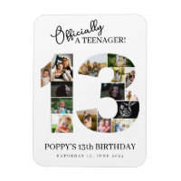 13th birthday officially a teenager photo collage