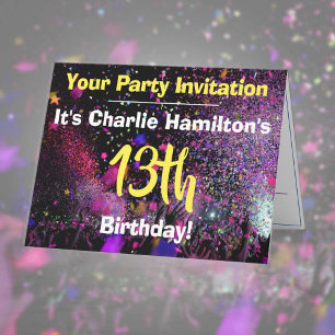 13th Birthday Party Invitation