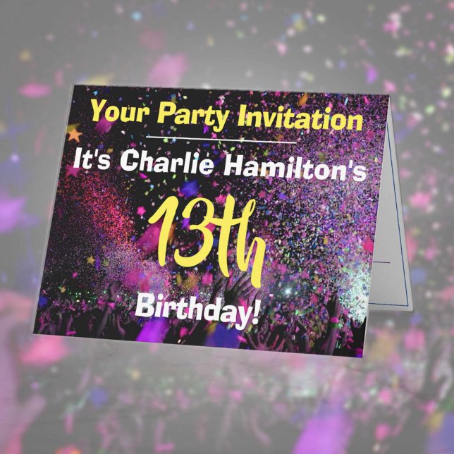 13th Birthday Party Invitation (Creator Uploaded)