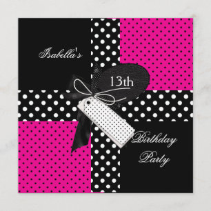 13th Birthday Party teenager girls Invitation