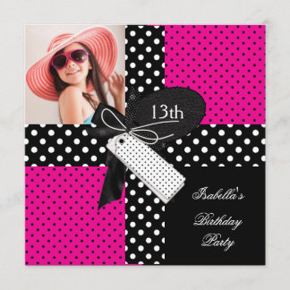13th Birthday Party teenager girls Invitation