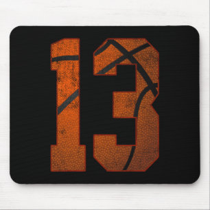 13th Birthday Party Thirteen 13 Year Old Basketbal Mouse Pad