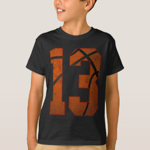 13th Birthday Party Thirteen 13 Year Old Bysketbyl T-Shirt