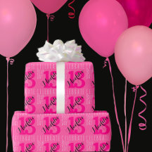 13th Birthday Pink Custom Name Typography
