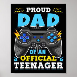 13th Birthday Proud Dad Official Teenager Video Ga Poster