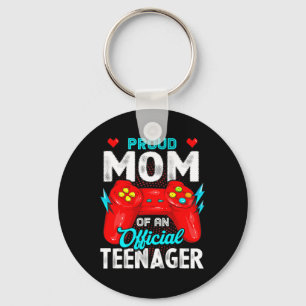 13th Birthday Proud Mum Official Teenager Video Ga Key Ring