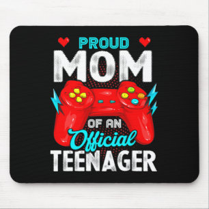 13th Birthday Proud Mum Official Teenager Video Ga Mouse Pad
