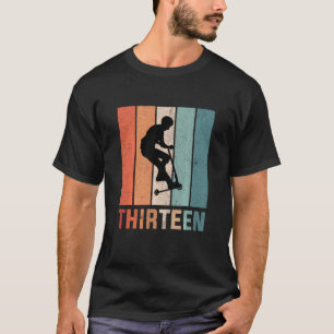 13th Birthday Retro Stunt Scooter Boys Kid 13 Year T-Shirt
