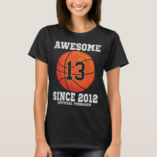 13th Birthday Sketll Fan 13 Years Old Official Tee