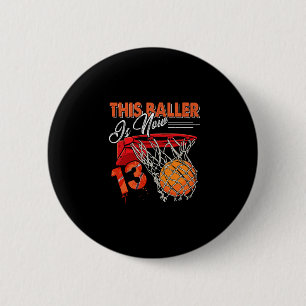 13th Birthday Sketll Funny 13 Years Old Kids Gift 6 Cm Round Badge