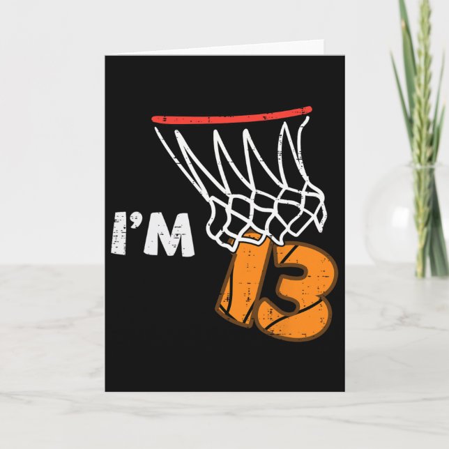 13th Birthday Sketll Im 13 Thirteen Year Old Bday  Card (Front)