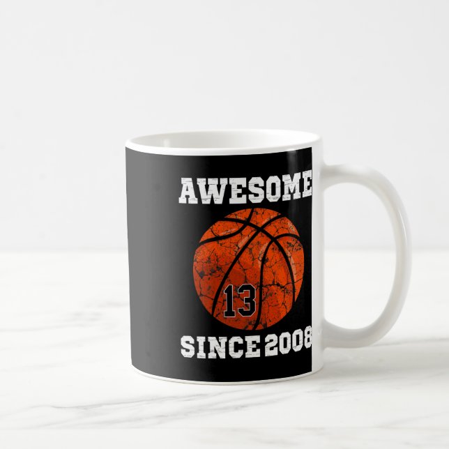 13th Birthday Sketll Lover Gift 13 Years Old Vinta Coffee Mug (Right)