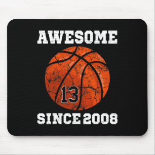 13th Birthday Sketll Lover Gift 13 Years Old Vinta Mouse Pad