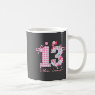 13th Birthday Teenager Coquette Bow 13 Year Old  Coffee Mug