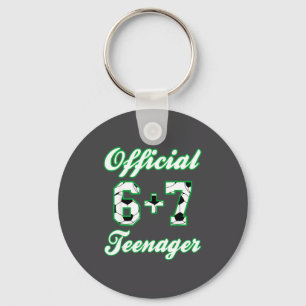 13th Birthday Teenager Funny Soccer 6+7 Meme  Key Ring