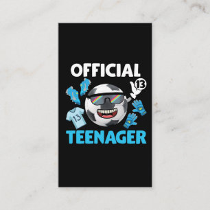 13th Birthday Teenager Soccer Player Football Business Card