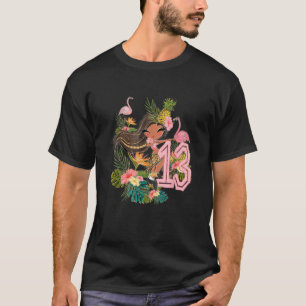 13th Birthday Tiki Party Pool Summer Hula Hawaiian T-Shirt