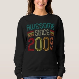 13th Birthday  Vintage Awesome Since 2009 13 Years Sweatshirt