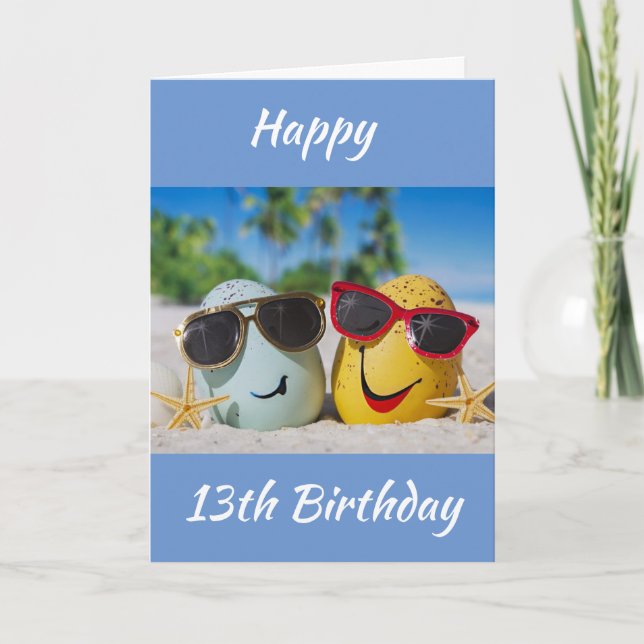 **13th BIRTHDAY** WISHES from GOOD EGGS! Card (Front)