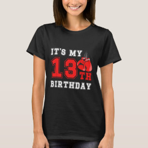 13th Boxing Birthday Party Thirteen Year Old Boxer T-Shirt