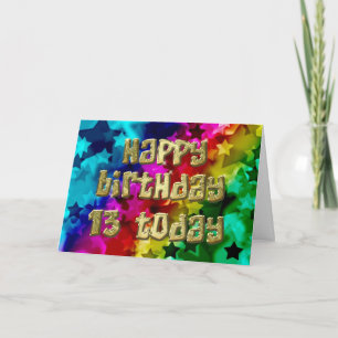13th Bright stars birthday card