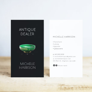 13th-Century Bowl Antique Dealer Antique Store Business Card