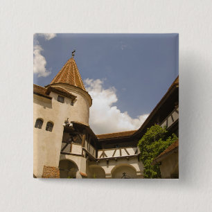 13th Century Bran Castle (Draculas' Castle), 15 Cm Square Badge