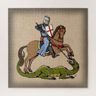13th Century Saint George and the Dragon Jigsaw Puzzle