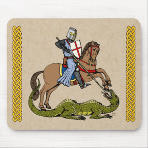 13th Century Saint George and the Dragon Mouse Pad