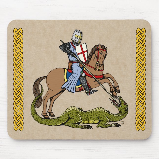 13th Century Saint George and the Dragon Mouse Pad (Front)