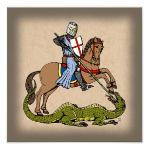 13th Century Saint George and the Dragon Photo Print