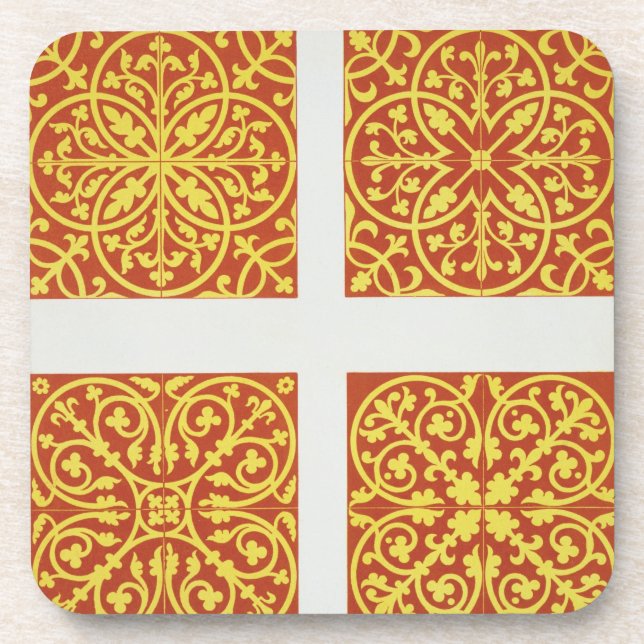 13th century tile designs, illustration from 'Spec Coaster (Front)