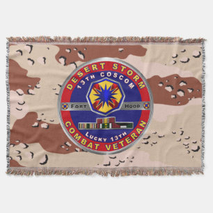 13th Corps Support Command Desert Storm Veteran Throw Blanket