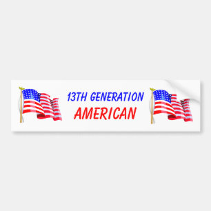 13th Generation American Bumper Sticker