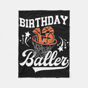 13th Sketll Birthday Thirteen Year Old Sketll Play Fleece Blanket