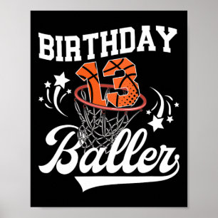 13th Sketll Birthday Thirteen Year Old Sketll Play Poster