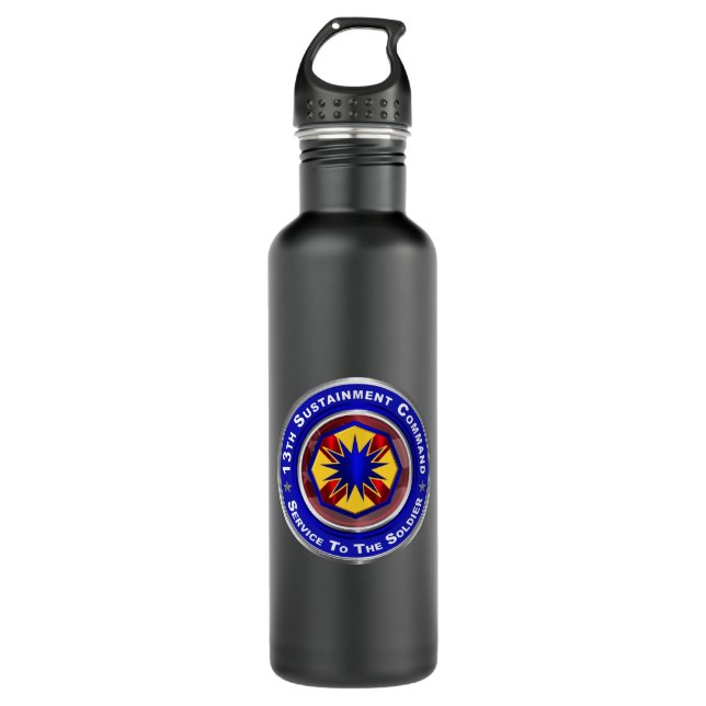 13th Sustainment Command  710 Ml Water Bottle (Front)