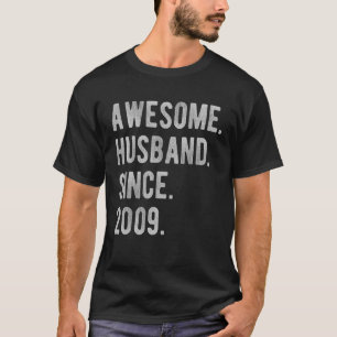 13th Wedding Aniversary For Him Awesome Husband T-Shirt