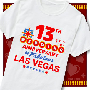 13th Wedding Anniversary Fabulous Las Vegas Couple T-Shirt