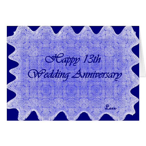 13th Wedding Anniversary Greeting Card | Zazzle
