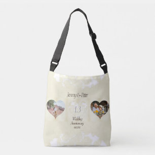 13th Wedding Anniversary Lace-like Heart   Crossbo Crossbody Bag
