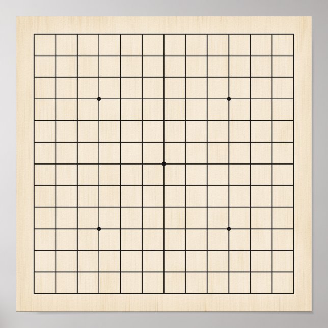 13x13 Goban for Customisable DIY Game Board Poster (Front)