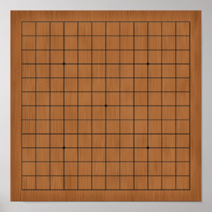 13x13 Goban for Customizable DIY Game Board Poster