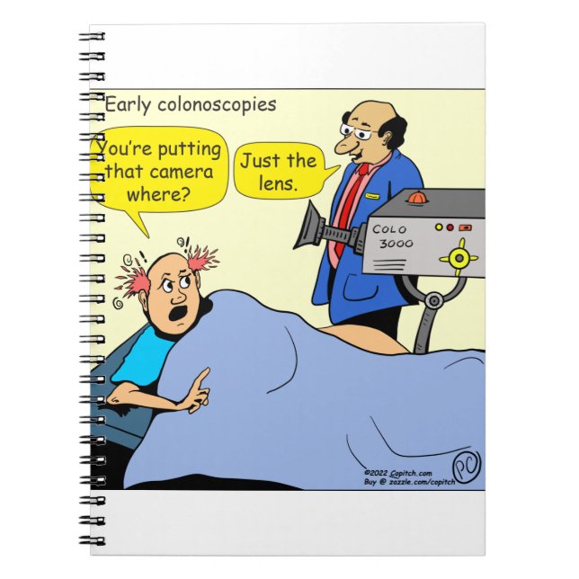 1406 Colonoscopy cartoon Notebook (Front)