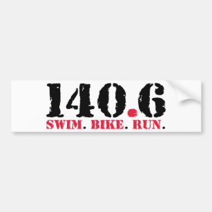 140.6 Swim Bike Run Bumper Sticker