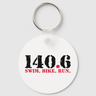 140.6 Swim Bike Run Key Ring