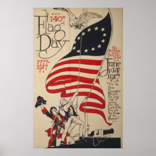 140th Flag Day 1777-1917 Poster