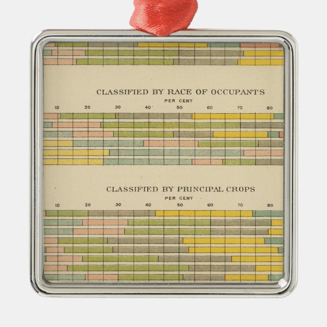 141 Farms by tenure, race, crops, income Metal Ornament (Front)