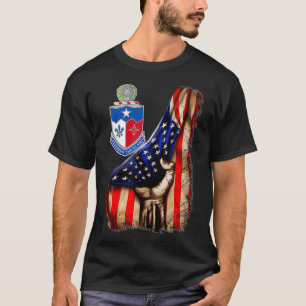 141st Infantry Regiment American Flag  T-Shirt