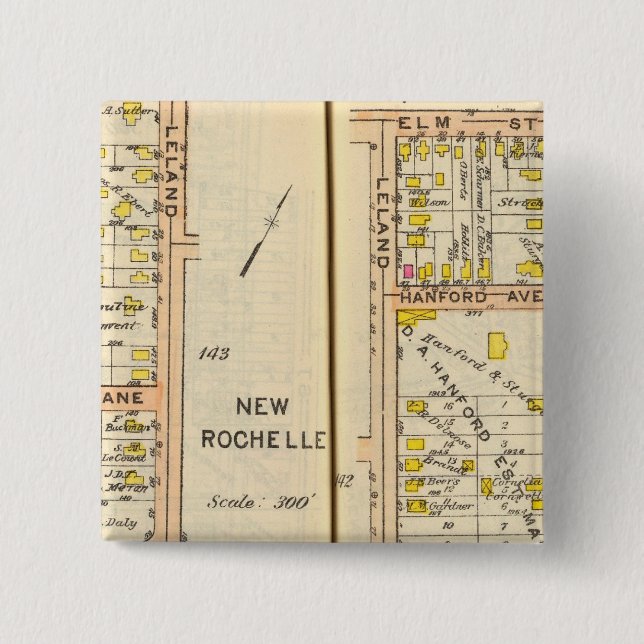 142143 New Rochelle 15 Cm Square Badge (Front)